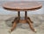 Store Item: Theodore Alexander Regency Style Flame Mahogany Round Expanding Dining Table Description: Beautiful Burl...