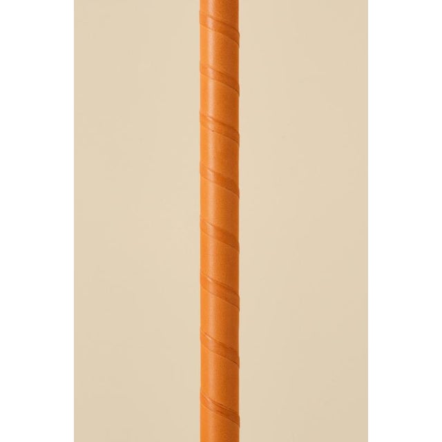 Metal Vintage Swedish Floor Lamps in Brass and Leather, 1950s, Set of 2 For Sale - Image 7 of 8