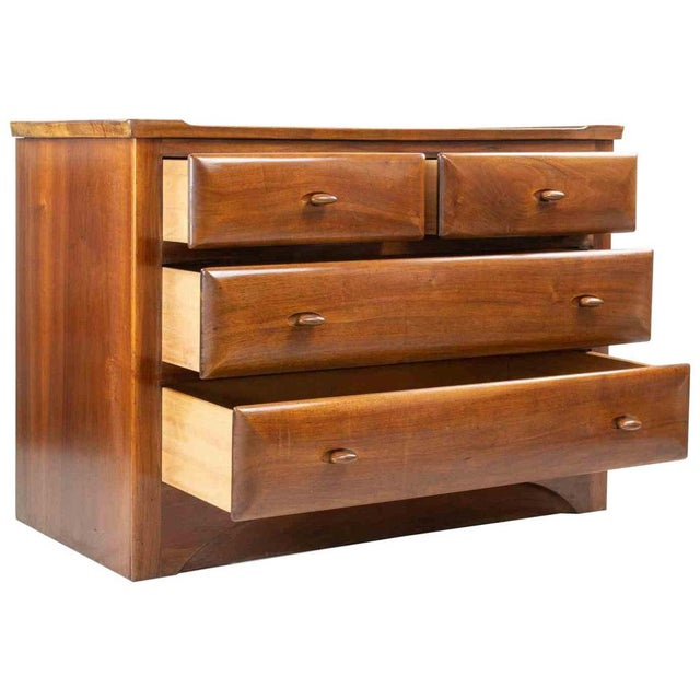 Stettin School Chest of Drawers in Walnut Wood, Italy, 1950s For Sale - Image 12 of 12