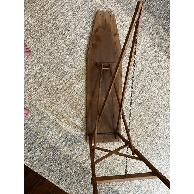 Vintage Wooden Miniature Ironing Board Table – 1930s–1950s Rustic Farmhouse Accent For Sale - Image 10 of 10