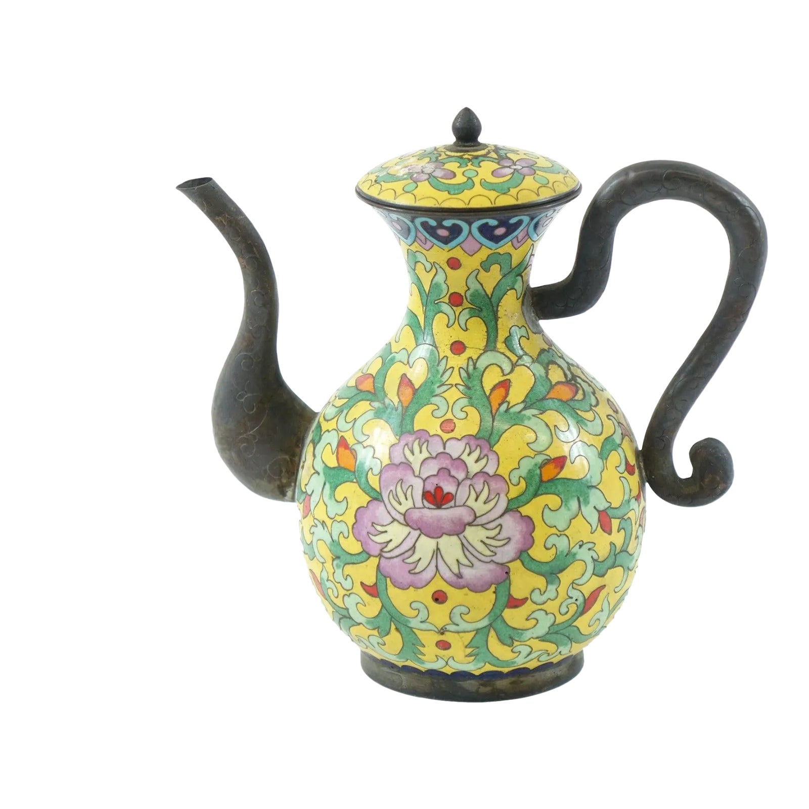 Antique Chinese Cloisonne Teapot Chairish