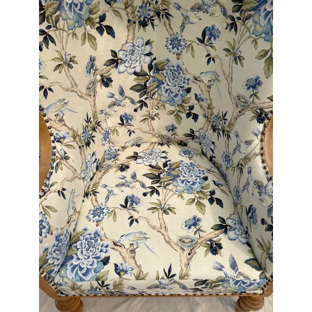 French Chinoiserie Balloon Porters Chair With Wood Cage Design For Sale - Image 4 of 12