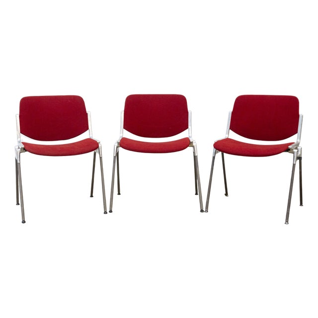 DSC 106 Rainbow Design Chairs by Giancarlo Piretti for Anonima Castelli, 1990s, Set of 3 For Sale