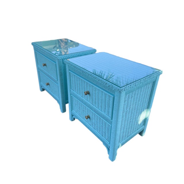 This pair of Henry Link nightstands exudes a stunning fusion of tropical elegance and contemporary flair. Crafted from...