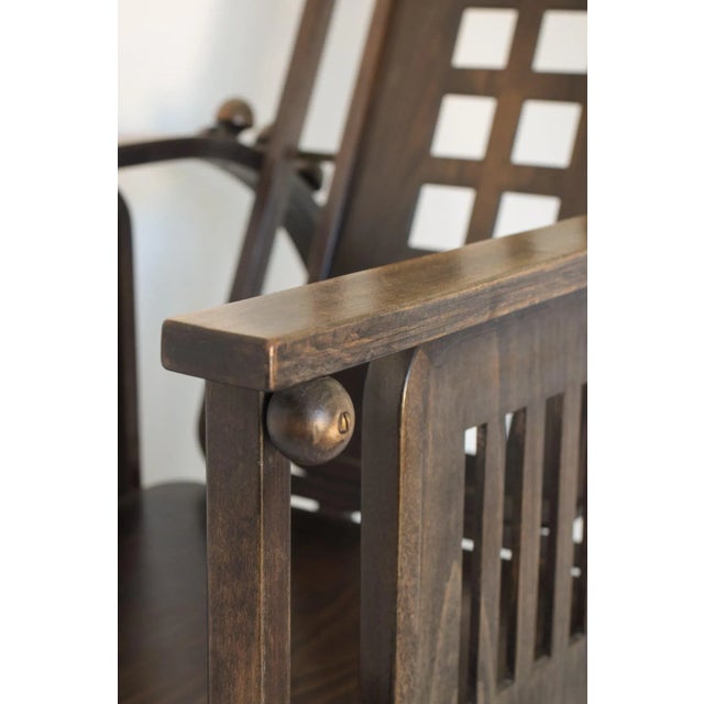 Wood Wooden Armchair in the Style of Josef Hoffmann Sitzmaschine For Sale - Image 7 of 18