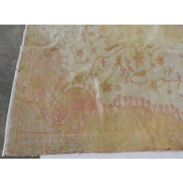 Textile 19th Century Turkish Oushak Rug For Sale - Image 7 of 10