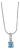 4.77ctw Blue Topaz Diamond Pendant Necklace 14k White Gold 16" Snake Chain For Sale