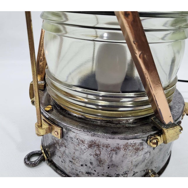 Metal Ships Anchor Lantern For Sale - Image 7 of 9