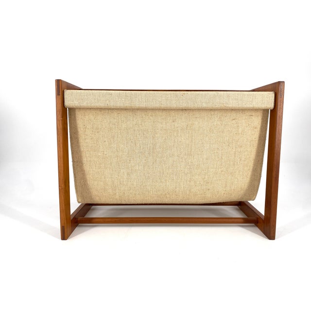 Beige Mid-Century Newspaper Rack by Aksel Kjersgaard for Odder Møbler, Denmark, 1960s For Sale - Image 8 of 12