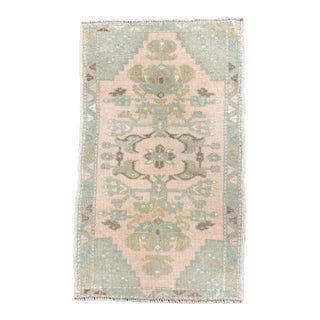 Turkish Mini Rug Oriental Hand Knotted Vintage Rug 1'9" x 2'11" #17947 For Sale