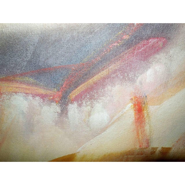 Abstract Expressionism Wesley Johnson, Untitled Abstract Expressionist Painting Ojai California Artist Wesley Johnson For Sale - Image 3 of 5