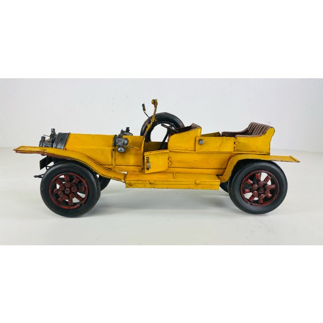 1970s Mid Century Vintage Handmade Antique Automobile Model. For Sale - Image 5 of 10