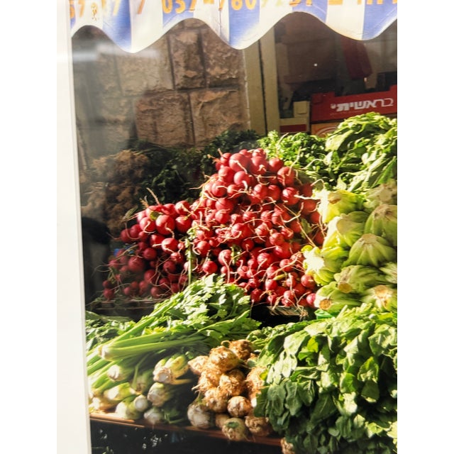 Israel Fruit and Vegetable Market Stand Photograph, Framed For Sale - Image 10 of 12