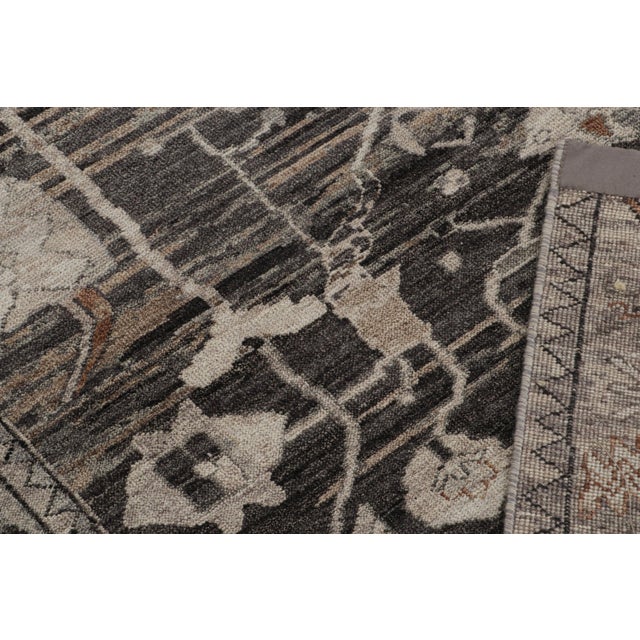 Textile Rug & Kilim’s Modern Classics Rug in Gray With Geometric Floral Patterns For Sale - Image 7 of 7