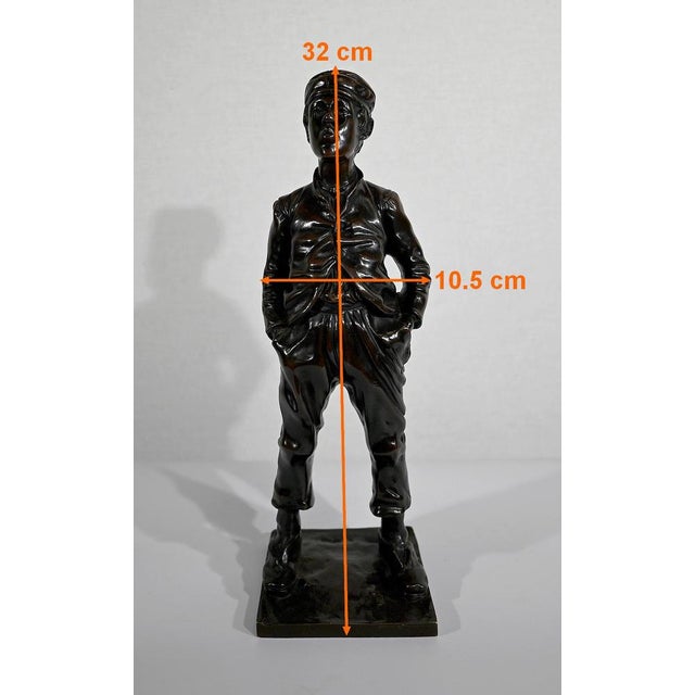 After H. Hertzberg, Le Siffleur, 19th-Century, Bronze For Sale - Image 17 of 18