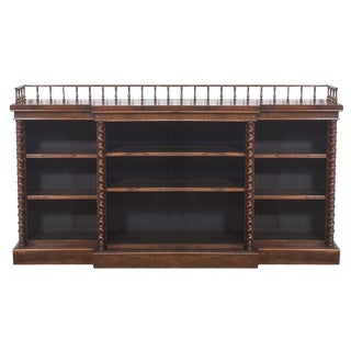 Large Rosewood Open Bookcase For Sale
