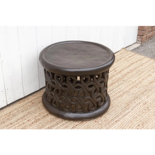African Floral Bamileke Stool For Sale - Image 4 of 10
