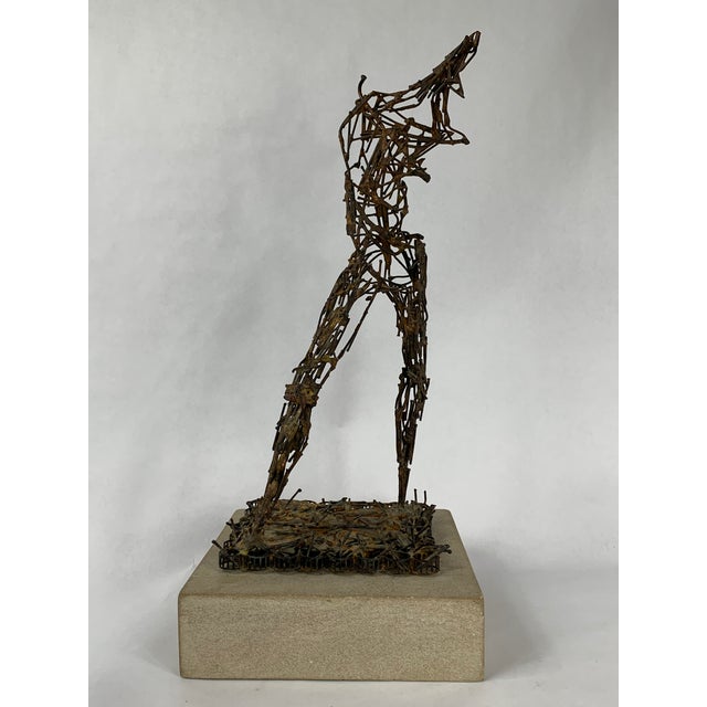 Metal Clyde Ball Bronze Metal Stick Abstract Figure For Sale - Image 7 of 9
