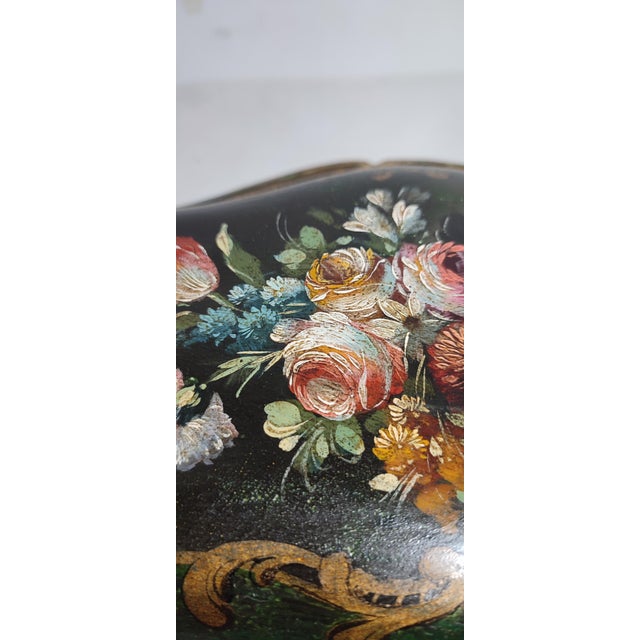 Brown Spanish Polychrome Wooden Box, 1940s For Sale - Image 8 of 11