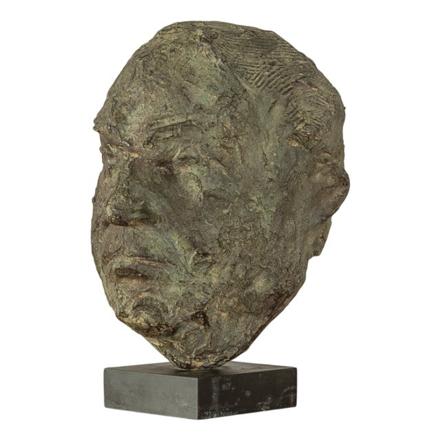 Bronze Sculpture of Helmut Kohl, 1980s For Sale