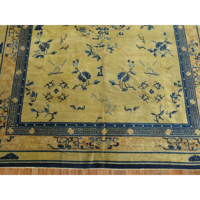 Tan Antique Chinese Rug, 7'4'' X 10 For Sale - Image 8 of 9
