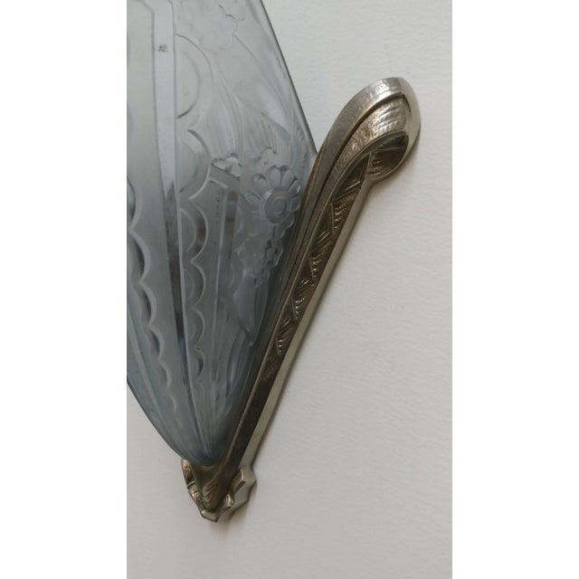 Early 20th Century French Art Deco Wall Sconces signed by Donna - a Pair For Sale - Image 5 of 7
