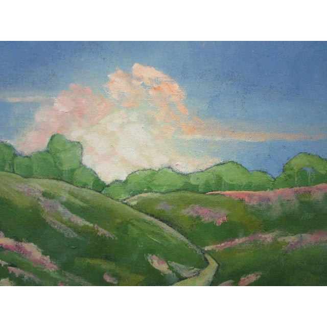 Ojai Hills Sunrise Lynne French California Landscape O/C 11x14 For Sale - Image 4 of 5