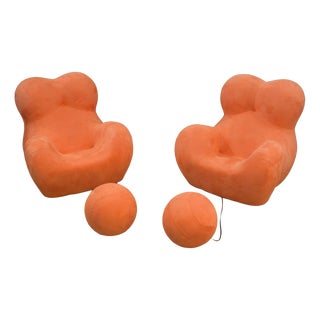 Mamma Chairs with Ottomans by Gaetano Pesce, 1990s, Set of 4 For Sale