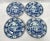 Circa 1820-1830s. Made in Staffordshire England. Blue transferware plates in the Waterfalls of Killarney pattern. Letter H...