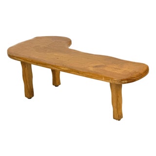 Vintage 1950s Mid-Century Freeform Biomorphic Maple Forme Libre Coffee Table - Van Sciver - Kidney Puddle Boomerang Occasional Tripod Table For Sale