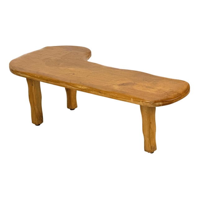 Vintage 1950s Mid-Century Freeform Biomorphic Maple Forme Libre Coffee Table - Van Sciver - Kidney Puddle Boomerang Occasional Tripod Table For Sale