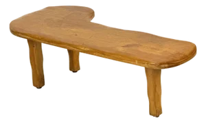 Vintage 1950s Mid-Century Freeform Biomorphic Maple Forme Libre Coffee Table - Van Sciver - Kidney Puddle Boomerang Occasional Tripod Table