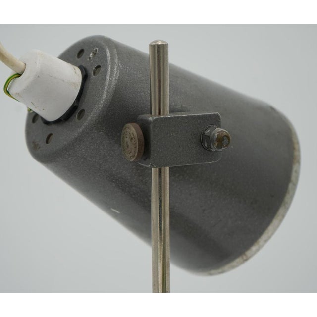 Gold English Salvaged Laboratory School Table Lamp Adjustable Light 006, 1940s For Sale - Image 8 of 16