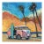 Sunset Vw Van - Original California Beach Acrylic Painting on Canvas by Kathleen Keifer For Sale