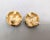 Metal Vintage Signed Valentino Modernist Round Domed Goldtone Black Enamel Clip Earrings-2 Pieces For Sale - Image 7 of 7