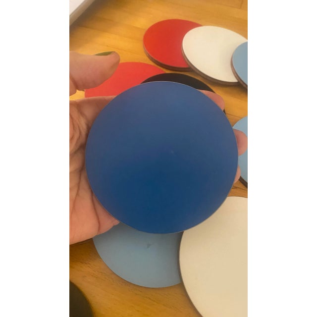 Dansk Designs Set of 11 Formica and Teak Mid-Century Coasters For Sale - Image 4 of 6