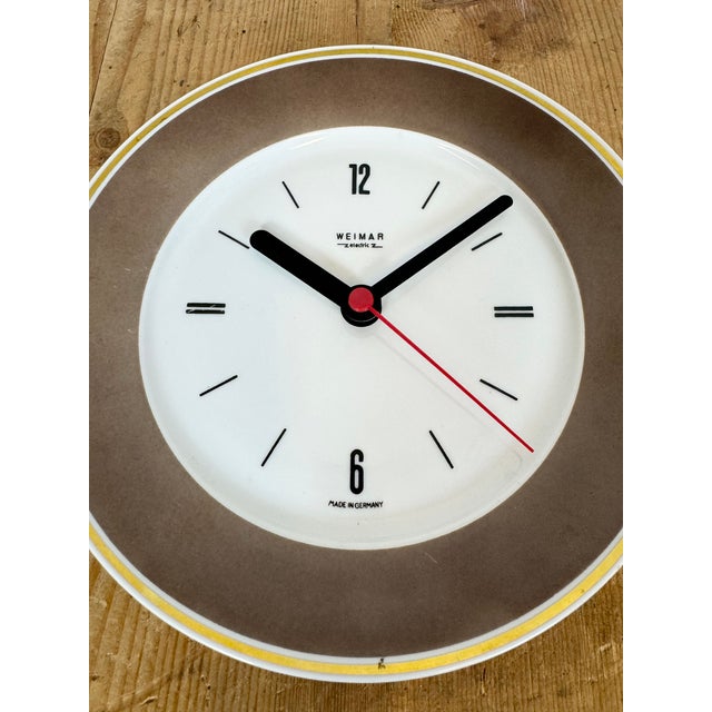 Vintage East German Porcelain Wall Clock from Weimar Electric, 1970s For Sale - Image 12 of 18