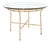 Faux Bamboo X Base Round Dining Table For Sale