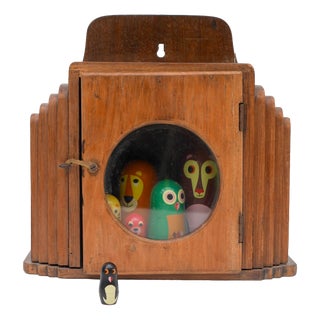Vintage Art Deco Wall Mounted Miniature Curio Cabinet, Sweden, 1925 For Sale