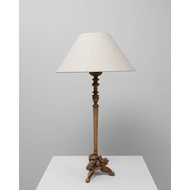 19th Century French Carved Oak Table Lamp For Sale - Image 16 of 18