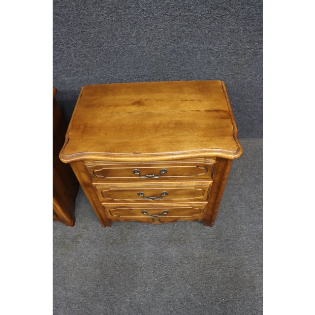 Ethan Allen Ethan Allen His and Hers Birchwood Nightstands, Pair For Sale - Image 4 of 17