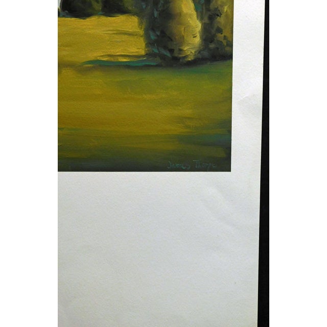 1990s James Thorpe Blue Sky Hand Signed Mix Media Landscape For Sale - Image 5 of 6