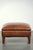 Cognac Cowhide Leather Ottoman with Decorative Nails For Sale - Image 4 of 10