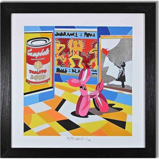 Ugo Nespolo, All the Hype, Edition 92/99, 2000s, Silkscreen Print, Framed For Sale