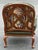 Brandywine Custom Calico Corner Upholstered Bergere Chair With Lattice Back For Sale - Image 4 of 10
