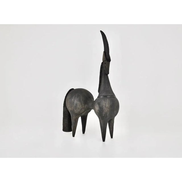 Large ceramic in the shape of a unicorn by Dominique Pouchain. This piece has an attribution mark, I am sure that it is...