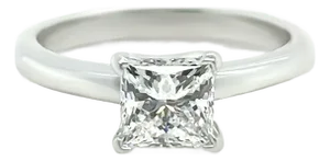 GIA 18ct White Gold Princess-Cut Diamond Engagement Ring 1.20ct