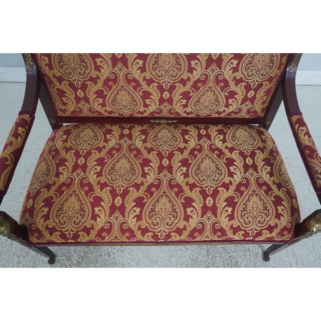 Antique 19th C. French Empire Bronze Mounted Settee Loveseat For Sale - Image 13 of 18
