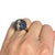 Late 20th Century 18k Yellow Gold Sapphire & Diamond Bombe Ring, Size 5 For Sale - Image 10 of 11
