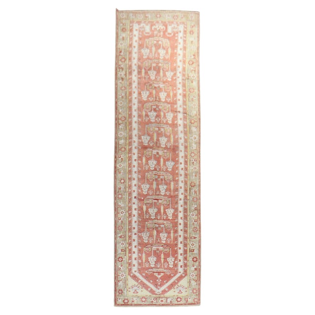 Soft Red Antique Turkish Melas Early 20th Century Runner - 3'5" x 13' For Sale - Image 15 of 18
